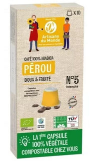 Capsule de café compostable Pérou x 10