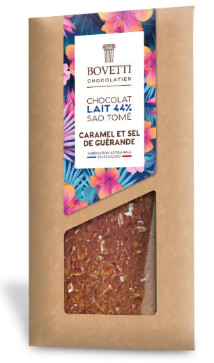 TABLETTE 100 G CHOCOLAT AU LAIT CARAMEL & SEL DE GUERANDE